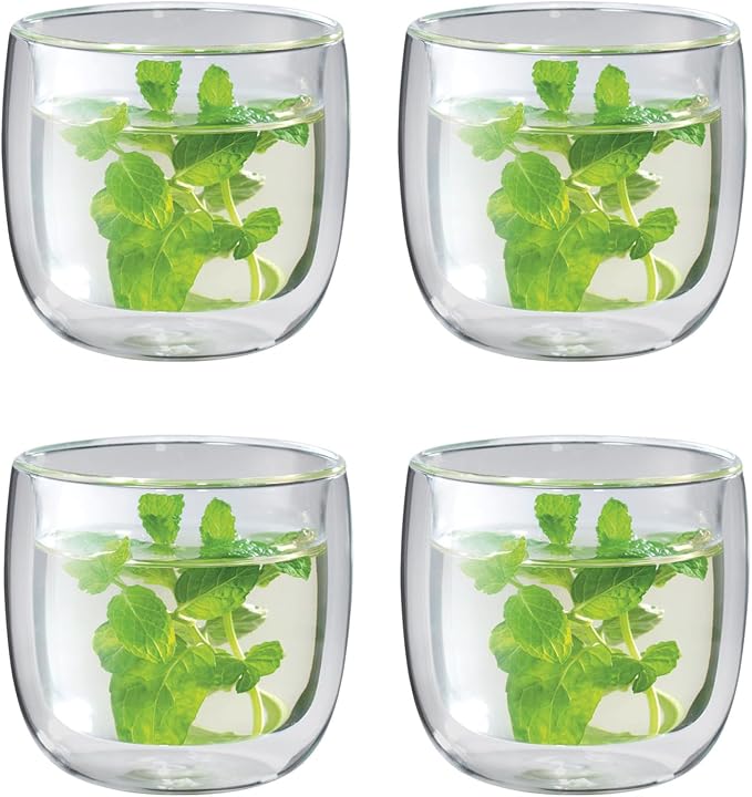 ZWILLING Sorrento 4 -pc Double-Wall Glass Tea Cup Set by Zwilling