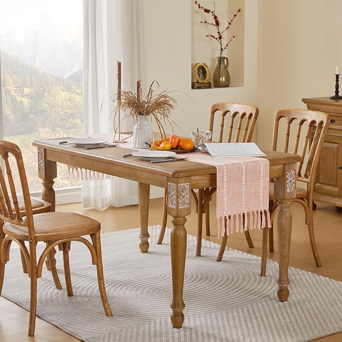 Wracra Rustic Linen Table Runner - Image 2