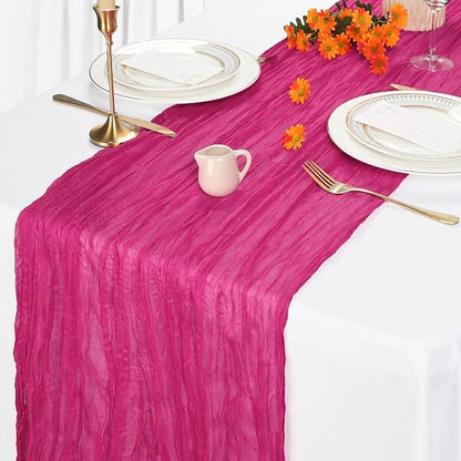 12 Pack Hot Pink Table Runner Cheesecloth 10Ft Gauze Cheese Cloth Table Runner - Image 4