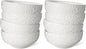 Ceramic Cereal Bowls 26 oz, Embossment Soup Bowls Set of 4, Dishwasher by Artena