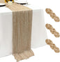 3Pack Beige Cheese Cloth Table Runner, 17 x 108 inch Beige Table Runners | by Seveups