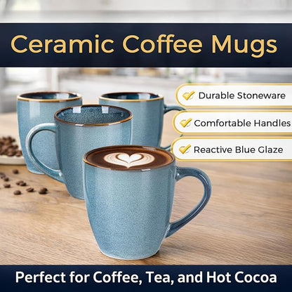 GBhome Ceramic Coffee Mugs Set of 6, 12oz Stoneware Coffee Mugs Set - Image 3