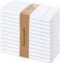 Urban Villa Cloth Napkins White Hemstitch Dinner Napkins Set of 12 (20X20) 100% Cotton Absorbent Washable Durable Reusable Ideal for Hotel Collection Farmhouse Parties Restaurant Lunch Dinner Napkins