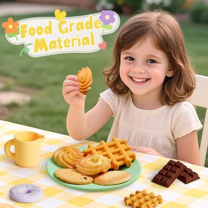 Silicone Tea Sets for Toddlers 3-5, Pretend Play Kitchen Accessories Birthday - Image 5