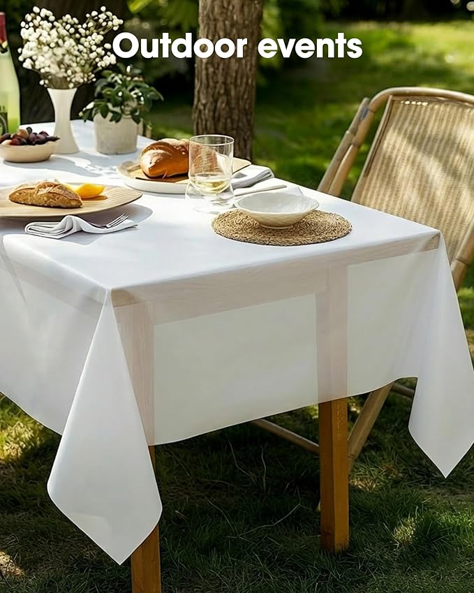 Pureegg Plastic Table Cloth Disposable 12 Pack, 54 x 108 Inch Table Cloths - Image 7