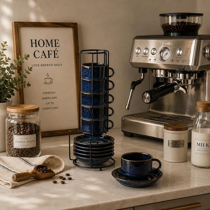 JIEMEI HOME Porcelain Stackable Espresso Cups - Image 8