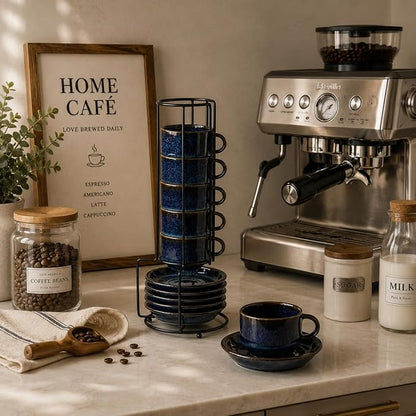 JIEMEI HOME Porcelain Stackable Espresso Cups - Image 8