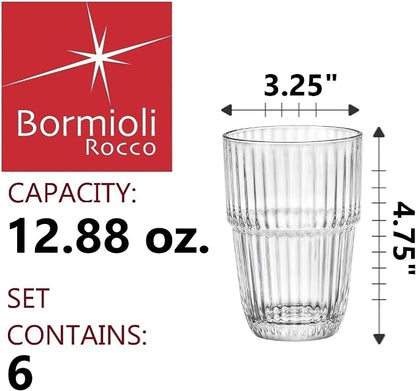 Bormioli Rocco Barshine 12.88 oz. Long Drink Stackable Tempered Drinking Glasses - Image 2