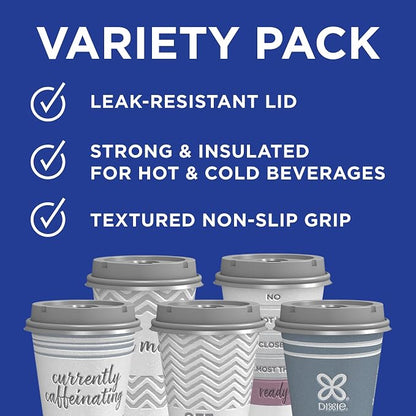 Dixie Paper Coffee Cups With Lids, 12 oz | 14 Count | Pack of 2 | Insulated | - Image 5