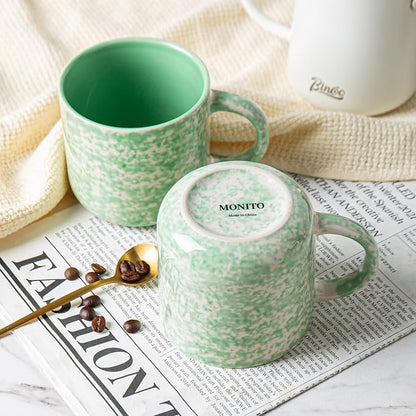 MONITO 12 OZ Coffee Mugs Set of 4, Modern Ceramic Coffee Mugs Set - Image 7