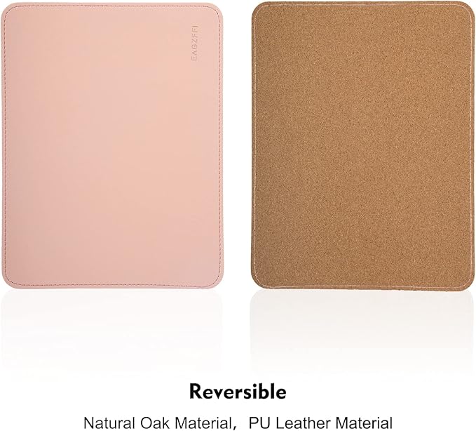 Double-Sided PU Leather & Cork Mouse Pad - Image 2