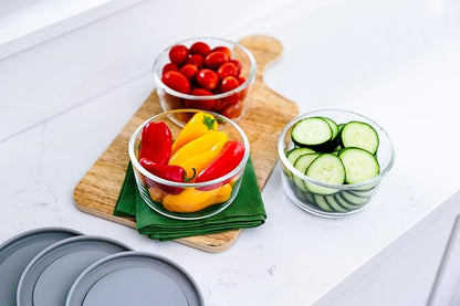 6-Piece Glass Food Storage Containers Set | 2-Cup, Leakproof | Microwave - Image 3