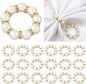 50Pcs Pearl Napkin Rings, Imitation Pearl Ring Napkin Wedding Beaded White | by Unknown
