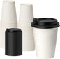 RACETOP Coffee Cups with Lids 12 oz, 50 Pack Disposable To Go Cups | Thickened by RACETOP