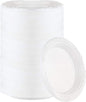 400 Count Disposable 6 Inch White Plastic Dessert Plates by PLASTICPRO