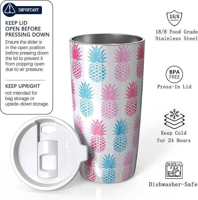 TILUCK 20 oz Insulated Coffee Tumbler - Image 2