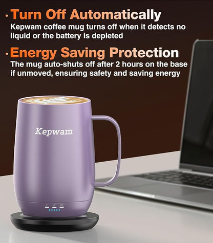 Kepwam Heated Coffee Mug T2-Plus, 20oz Large Capacity Longer Battery Life | - Image 4