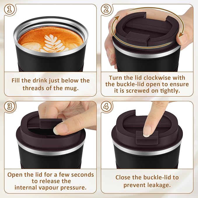 KETIEE Travel Mug, 12oz Insulated Coffee Cup - Image 9