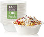 Vplus 180 Pack 16 OZ Compostable Paper Bowls, Bagasse Bowls，White | Disposable by Vplus