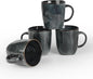 famiware Coffee Mugs Set of 4, Ocean Square 13oz Coffee Cup Set by Famiware