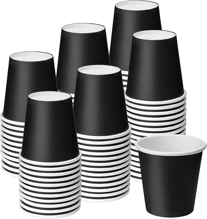 100 Pack 3 oz Disposable Paper Cups, Small Paper Cups by Huaiid