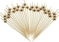 Minisland Gold Pearl Cocktail Picks, 4.7 Inch Long Bamboo Fancy Toothpicks for Appetizers, Decorative Christmas New Year Holiday Party Food Drink Garnish Fruit Kabob Skewer Sticks 100 Counts - MSL150