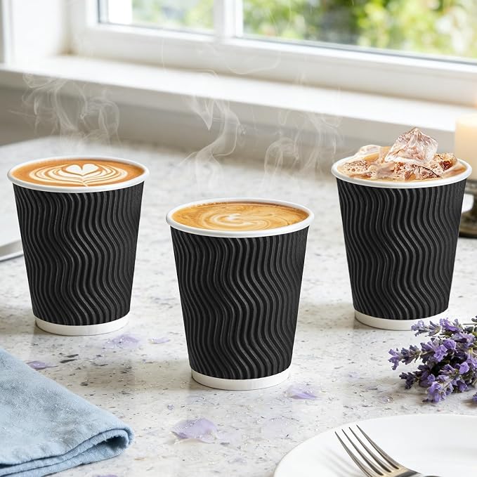BYSNOW 100 Pack 8 oz Coffee Cups - Image 6