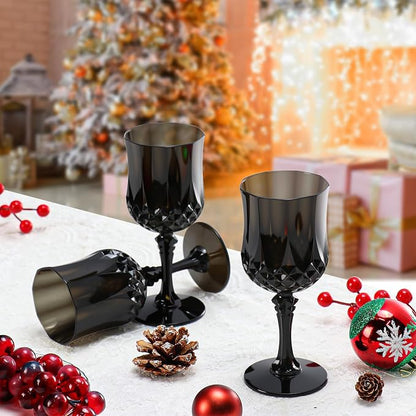 XUWAIDSGN 7oz Plastic Vintage Wine Glasses Drinking Glasses Unbreakable Wedding - Image 7
