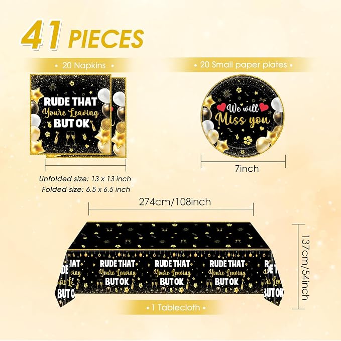 41Pcs We Will Miss You Decorations Rude That You'Re Leaving But Ok Party - Image 2