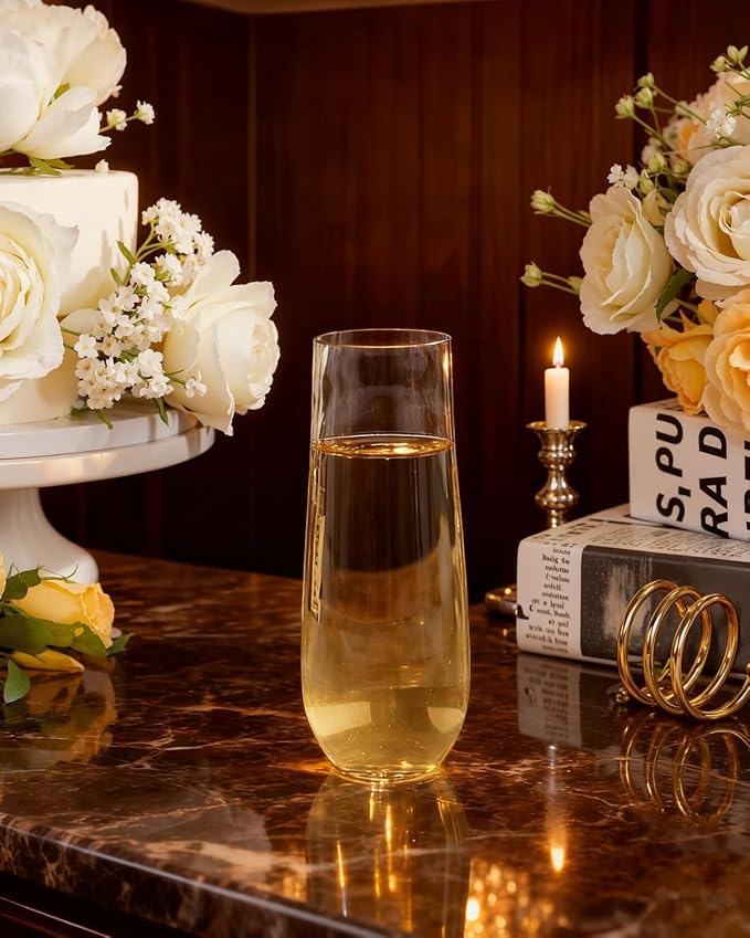 Ciaell 48 Pack Plastic Champagne Flutes - Image 7