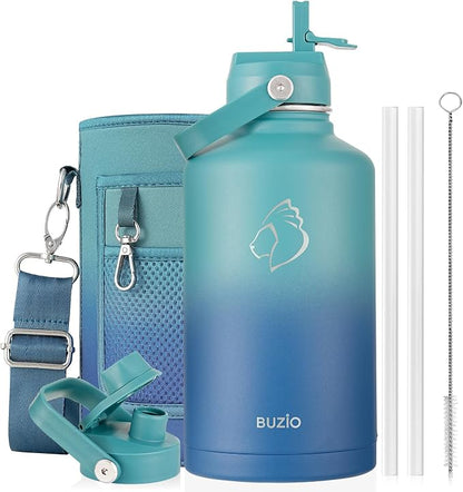 BUZIO 64 oz Insulated Stainless Steel Water Bottle by BUZIO