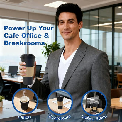 16 oz 100 Pack Coffee Cups - Image 7