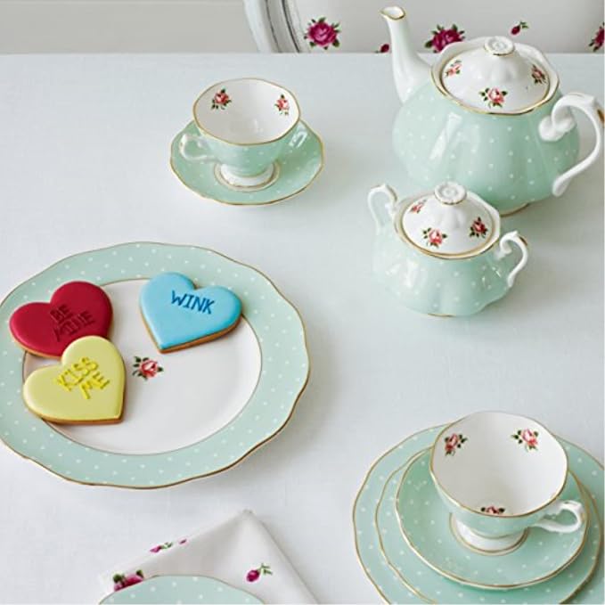 Royal Albert Polka Rose Teacup & Saucer Set - Image 4