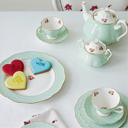 Royal Albert Polka Rose Teacup & Saucer Set - Image 4