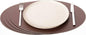 Nikalaz Oval Placemats Set (Pack of 4) Recycled Leather Table Mats 18 x 13 inches (45.7 x 33 centimetres), Kitchen Dining Table Decor by Nikalaz (Brown)