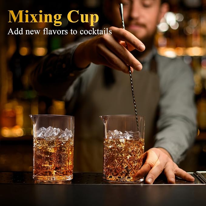 Inbagi 4 Pcs Cocktail Mixing Glass 23.67 oz Cocktail Shakers Stirring Glass - Image 7