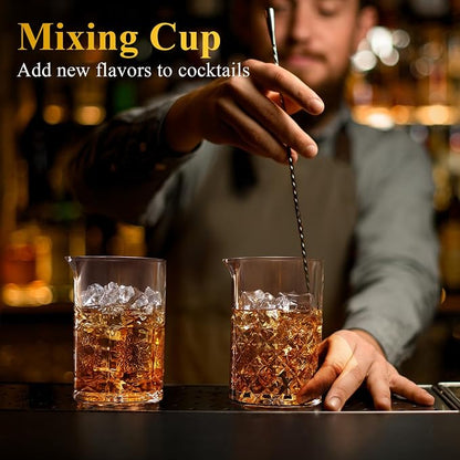 Inbagi 4 Pcs Cocktail Mixing Glass 23.67 oz Cocktail Shakers Stirring Glass - Image 7