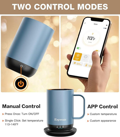 Kepwam Self-Heating Coffee Mug T1-16oz, Fast Heating Rechargeable Heated Coffee - Image 4