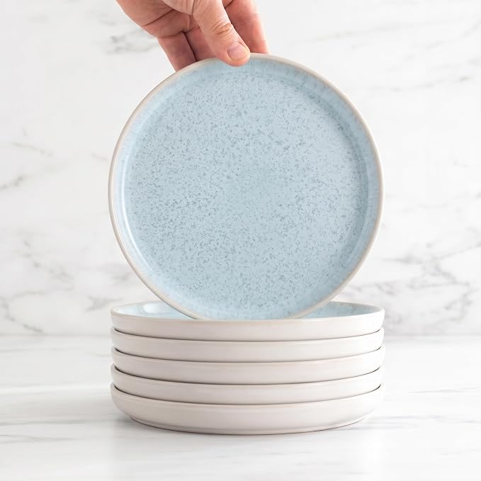 Stoneware dinnerware set 4 persons 16 pcs – Modern style plates and bowls set - Image 9