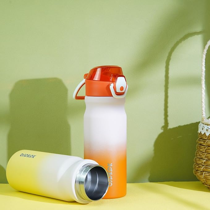 BJPKPK 18 oz Water Bottle with Straw & Handle, Insulated Stainless Flask | Leak - Image 5