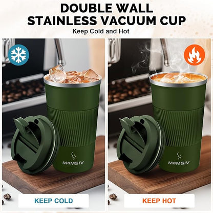 MOMSIV 17oz Travel Coffee Mug, Insulated Coffee Cup - Image 3