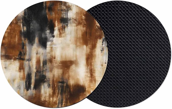 Black Brown Gradient Coasters Set of 2, Absorbent Coasters by Unknown