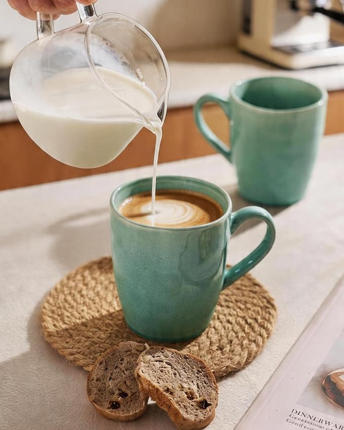 famiware Aurora Coffee Mugs, 14oz Mug Set of 4, Stoneware Mug, Cups - Image 7