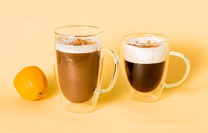 MEWAY 12oz/2 PACK Coffee Mugs, Cappuccino - Image 8