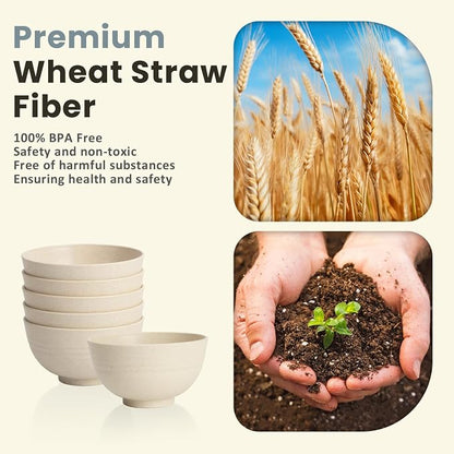 Dessert Bowls Stackable Wheat Straw Bowls 10 OZ Lightweight Bowls - Image 4
