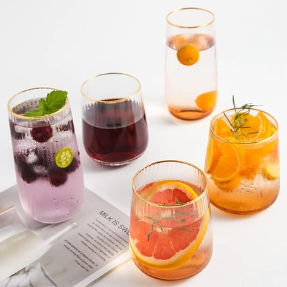 Lysenn Stemless Wine Glasses Set of 4 - Image 7
