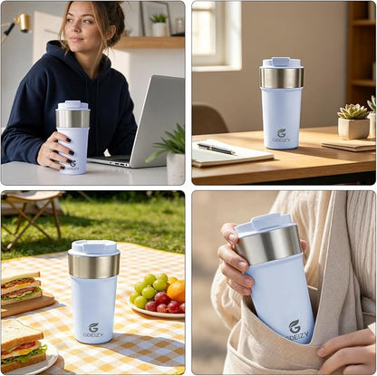 17oz Insulated Travel Coffee Mug, Stainless Steel Cup - Image 6