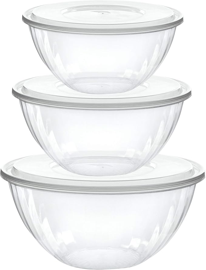 PLASTICPRO Disposable Combo Set of Salad Bowl by PLASTICPRO