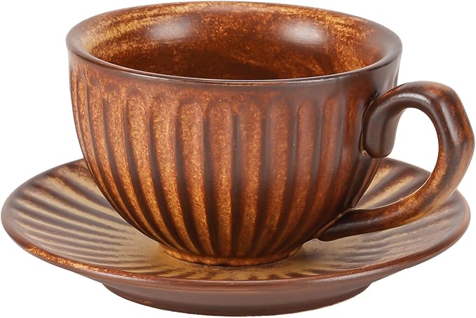 Vintage Design 11 oz Ceramic Latte Art Cappuccino Barista Cup by bwszrosamatchawhiskset