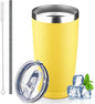 20 oz Tumbler with Lids and Straws, Stainless Steel Insulated Coffee Tumbler by GUDEMAO